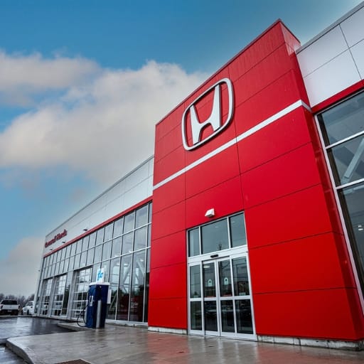 3 Honda dealership exterior with branding and ACM cladding